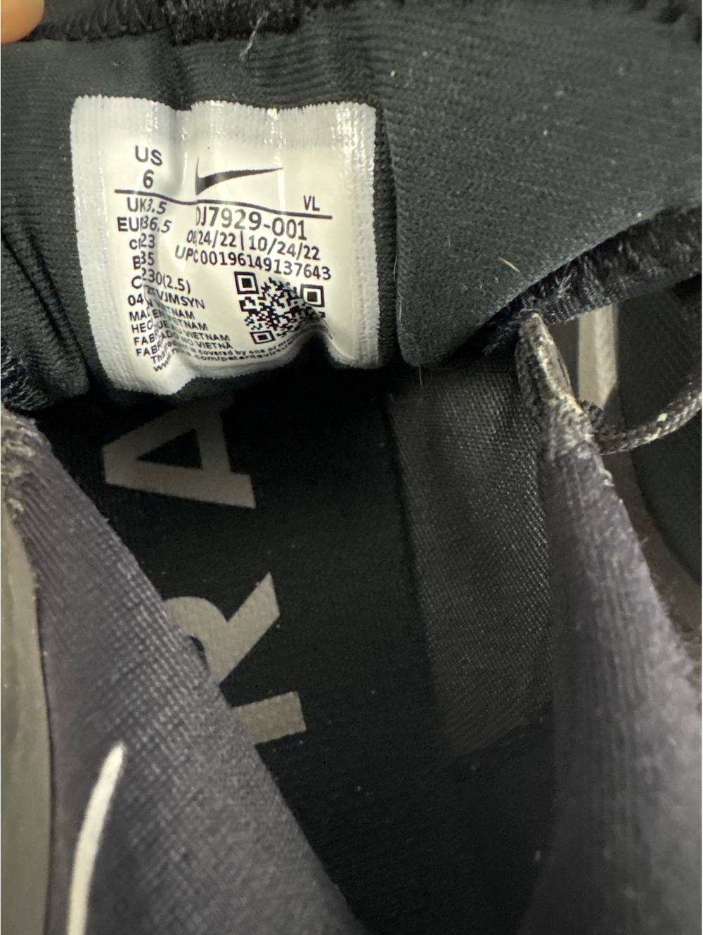 Nike React Pegasus Trail GTX 4 Women’s Gore-Tex Black Wolf Grey Size 6 - Picture 9 of 9